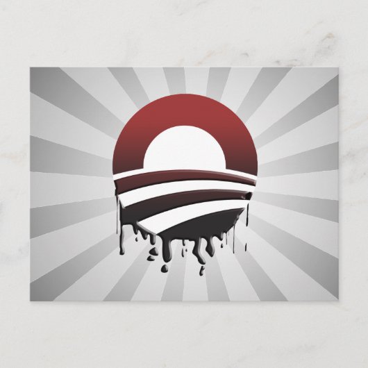 CARTE POSTALE L'ÉPIDÉMIE PÉTROLIÈRE D'OBAMA (Devant)