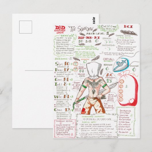 Carte Postale L'Épouvantail (Devant / Derrière)