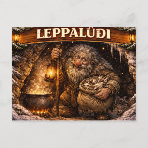 Carte Postale Leppaludi lutin de Noël islandais