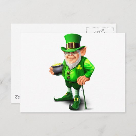 Carte Postale Leprechaun (Devant / Derrière)