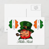Carte postale Leprechaun (Devant / Derrière)
