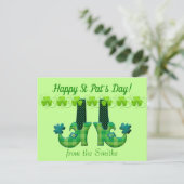Carte Postale Leprechaun Chaussures Saint Patrick's Day (Debout devant)