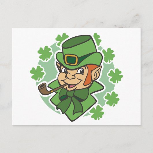 Carte Postale Leprechaun Dessin Saint Patrick (Devant)