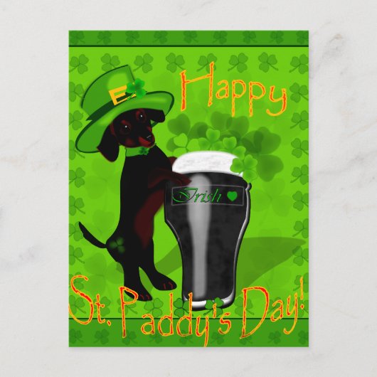 Carte Postale Leprechaun Doxie (Devant)