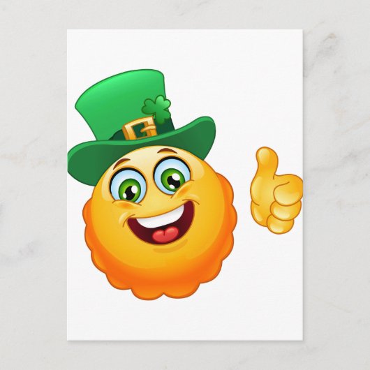 Carte Postale leprechaun emoji (Devant)