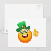 Carte Postale leprechaun emoji (Devant / Derrière)