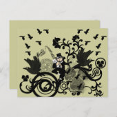 Carte Postale Leprechaun en noir (Devant / Derrière)