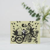 Carte Postale Leprechaun en noir (Debout devant)