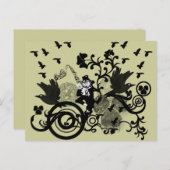 Carte Postale Leprechaun en noir (Devant / Derrière)