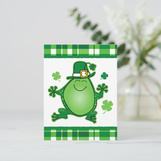 Carte postale Leprechaun Frog (Debout devant)