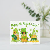 Carte Postale Leprechaun Gnome Dots Happy St. Patrick's Day Post (Debout devant)