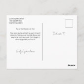 Carte Postale Leprechaun Toon Girl à côté du pot d'or (Dos)