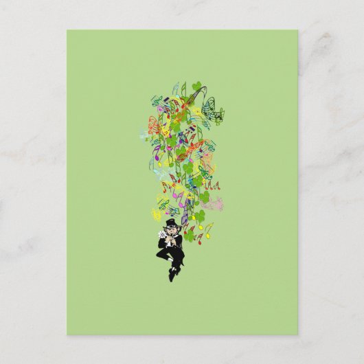 Carte Postale LeprechaunPantalonsNoirs (Devant)