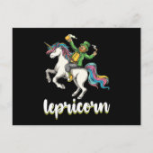 Carte Postale Lepricorn Leprechaun Unicorn St Patrick's Day (Devant)