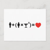 Carte Postale L'équation d'amour pour les femmes (Devant)