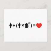 Carte Postale L'équation d'amour pour les hommes (Devant)