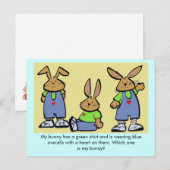 Carte Postale Lequel est mon lapin ? (Devant / Derrière)