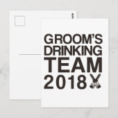 Carte Postale L'équipe de boisson de Groom 2018 (Devant / Derrière)