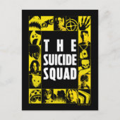 Carte Postale L'équipe du suicide | Blocs d'icônes jaune et noir (Devant)