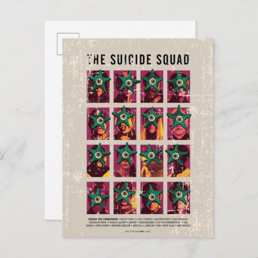 Carte Postale L'équipe du suicide | Édition Starro Squad (Devant / Derrière)
