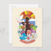 Carte Postale L'équipe du suicide | Fleurs et soleil Peacemaker (Devant / Derrière)