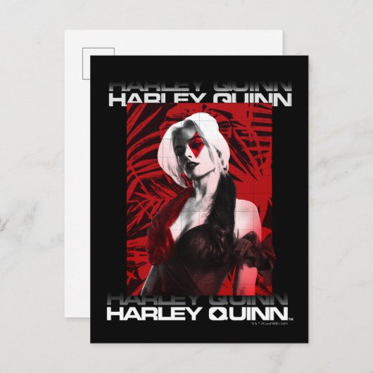 Carte Postale L'équipe du suicide | Harley Quinn Portrait de la (Devant / Derrière)