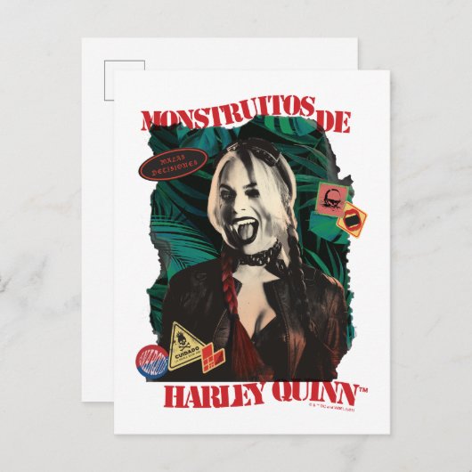 Carte Postale L'équipe du suicide | Harley Quinn Winking (Devant / Derrière)