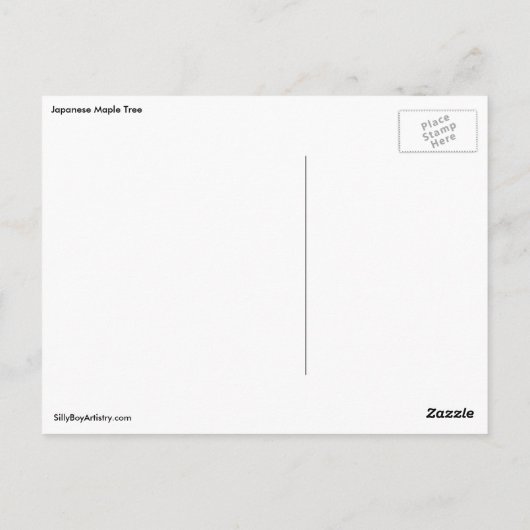 Carte Postale L'érable japonais en automne (Dos)