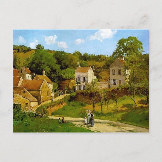 Carte Postale L'Ermitage de Pontoise par Camille Pissarro (Devant)
