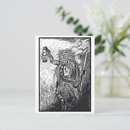 Carte Postale l'ermite (Debout devant)