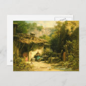 Carte Postale L'ermite au tricot - Spitzweg (Devant / Derrière)