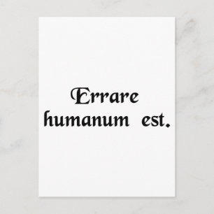 Carte Postale L'erreur est humaine.