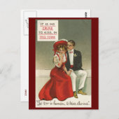 Carte Postale L'erreur est humaine, à embrasser, divine 1909 Vin (Devant / Derrière)