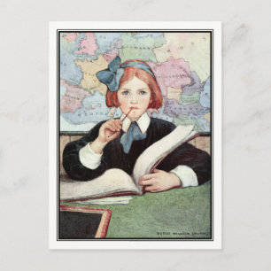 Carte Postale L'érudit par Jessie Willcox Smith
