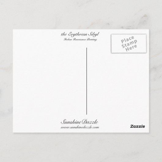 Carte Postale l'érythréen Sibyl (Dos)