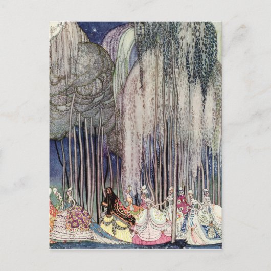 Carte Postale Les 12 princesses dansantes dans la forêt par Niel (Devant)