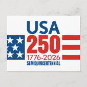 Carte Postale Les 250 ans des États-Unis - Stars and Stripes (Devant)