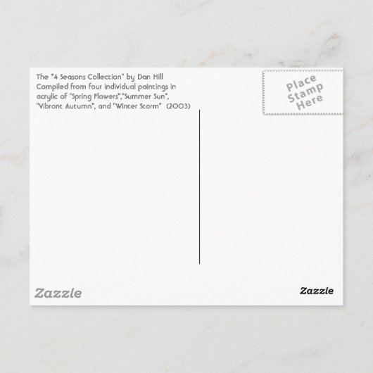 Carte postale "Les 4 saisons" (Dos)