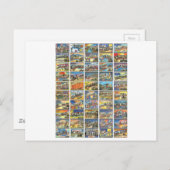 Carte Postale Les 50 États D'Amérique (Devant / Derrière)