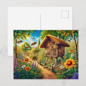 Carte Postale Les abeilles sauvages à l'hôtel Insect (Devant / Derrière)
