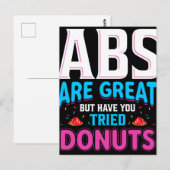 Carte Postale Les Abs Sont Super, Mais Avez-Vous Essayé Des Donu (Devant / Derrière)