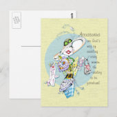 Carte Postale Les accessoires sont le moyen de Dieu...carte post (Devant / Derrière)