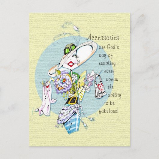 Carte Postale Les accessoires sont le moyen de Dieu...carte post (Devant)
