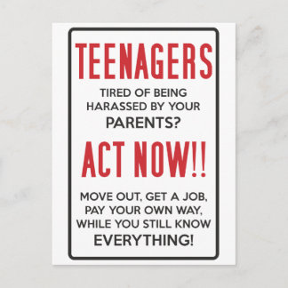 Carte Postale Les adolescents, fatigués d'être harcelés ? Agis m