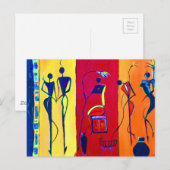 Carte Postale Les Africains font de l'art dans leurs phases de v (Devant / Derrière)