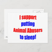 Carte Postale Les agresseurs d'animaux endormis (Devant / Derrière)