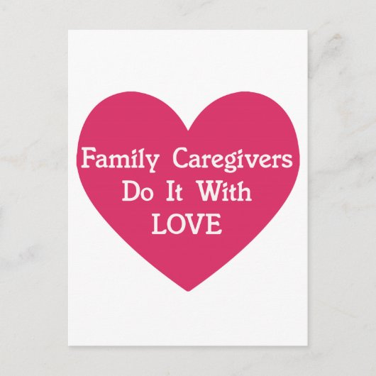Carte Postale Les aidants naturels le font avec amour (Devant)