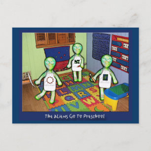 Carte Postale Les aliens Vont À L'École Préscolaire !