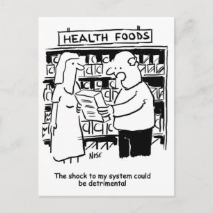 Carte Postale Les aliments santé pourraient être préjudiciables