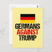 Carte Postale Les Allemands contre Donald Trump (Devant / Derrière)
